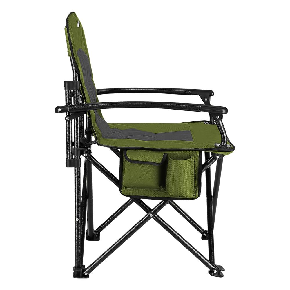 NILS CAMP Campingstuhl Grün - gepolsterter Klappstuhl mit Tasche für Camping, Garten & Angeln
