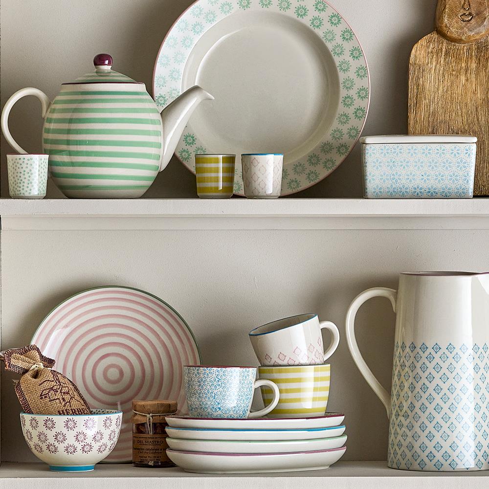 Bloomingville Patrizia Teller, 4er Set, 21,5x13cm, Steingut, dänisches Design