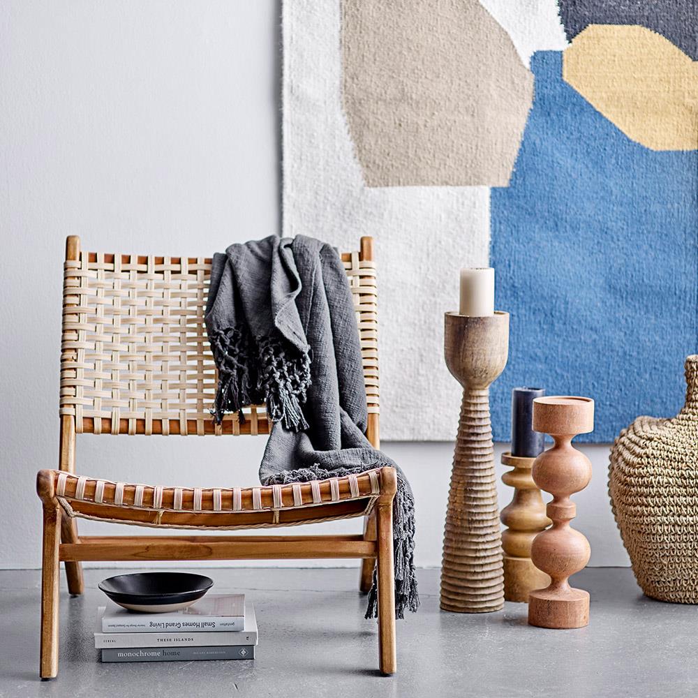 Bloomingville Anja Stumpenkerze Schwarz 15 cm – Unparfümierte Dekokerze aus Paraffin