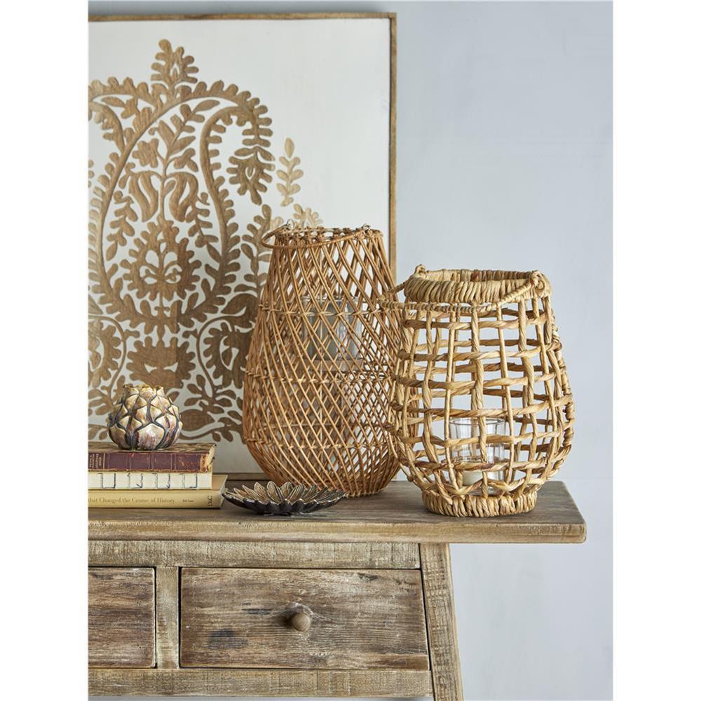 Bloomingville Cathie Teelichthalter, Braun, Steingut, 11 cm, mit organischer Formgebung