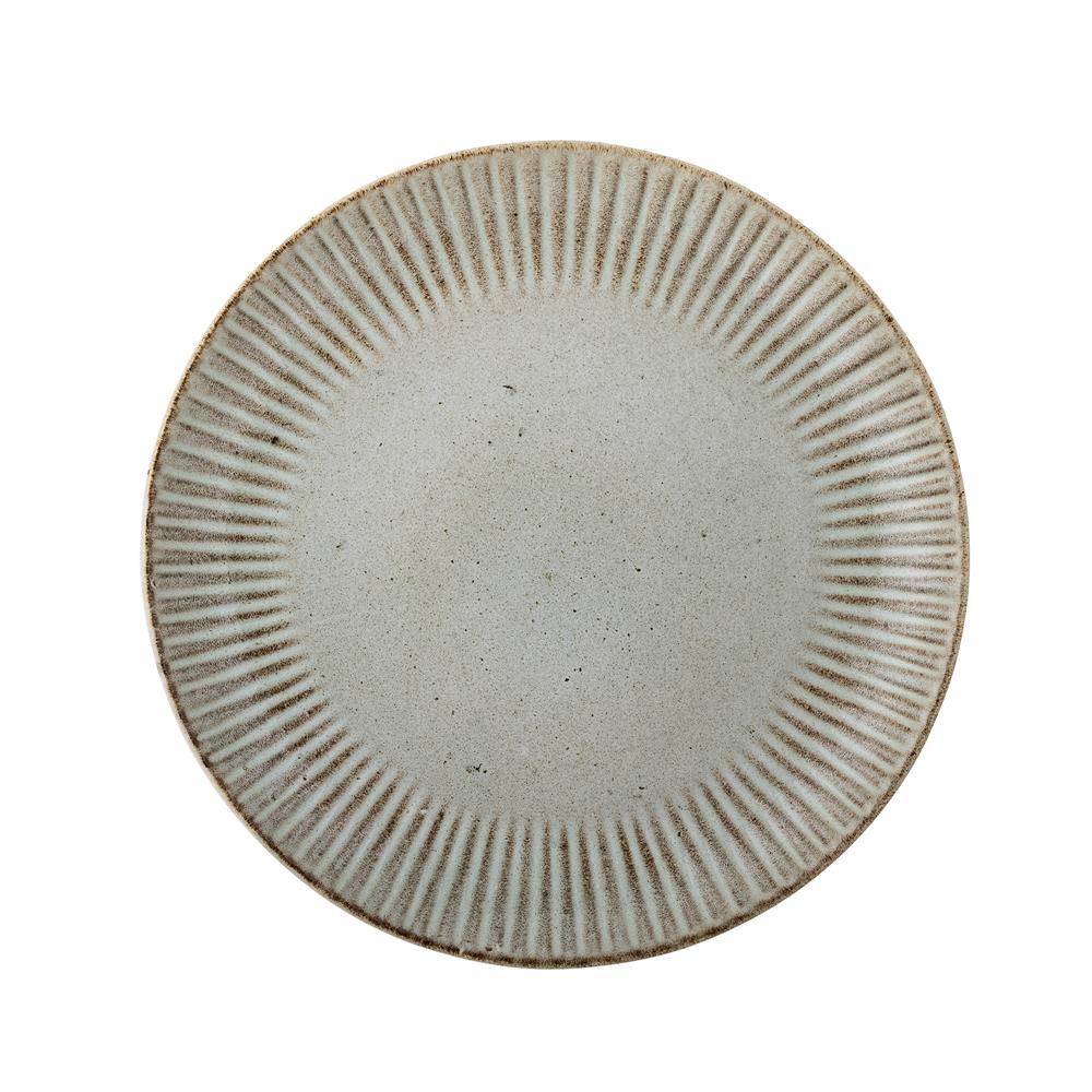 Bloomingville Fleur Teller, Natur, 21cm, Steingut, dänisches Design