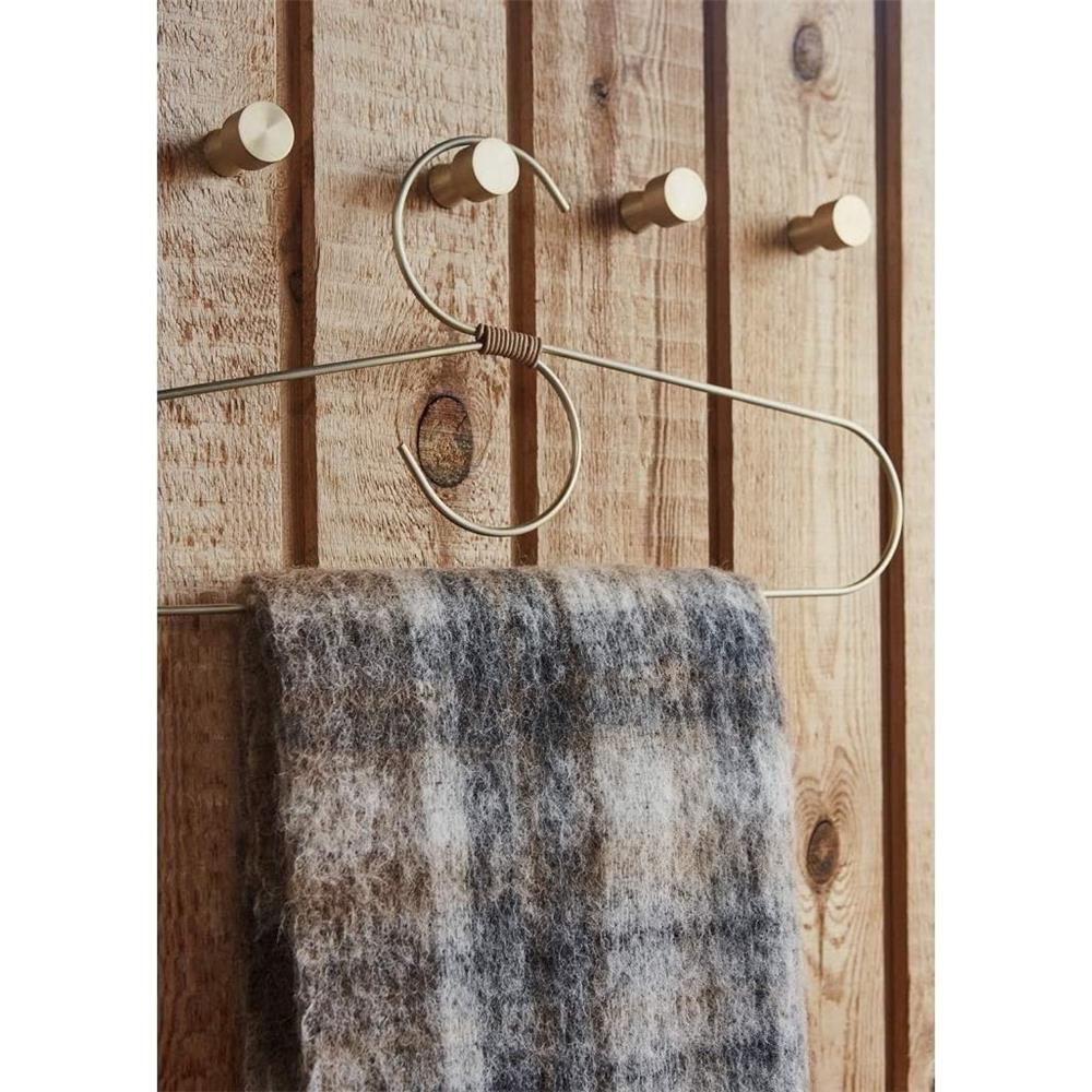 OYOY Wandhaken Pin Hook 2er Set aus Messing Gold für Bad und Gaderobe