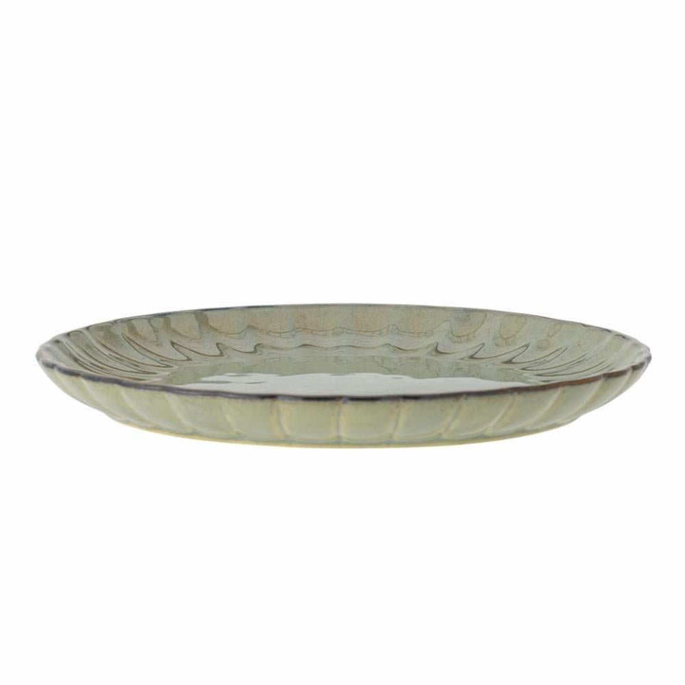 Bloomingville Latina Teller, Grün, 20 cm, Steingut, dänisches Design