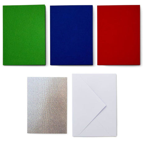 Cricut Einlegekarten Regenbogenschuppen R10 mit Einleger 42 Stück