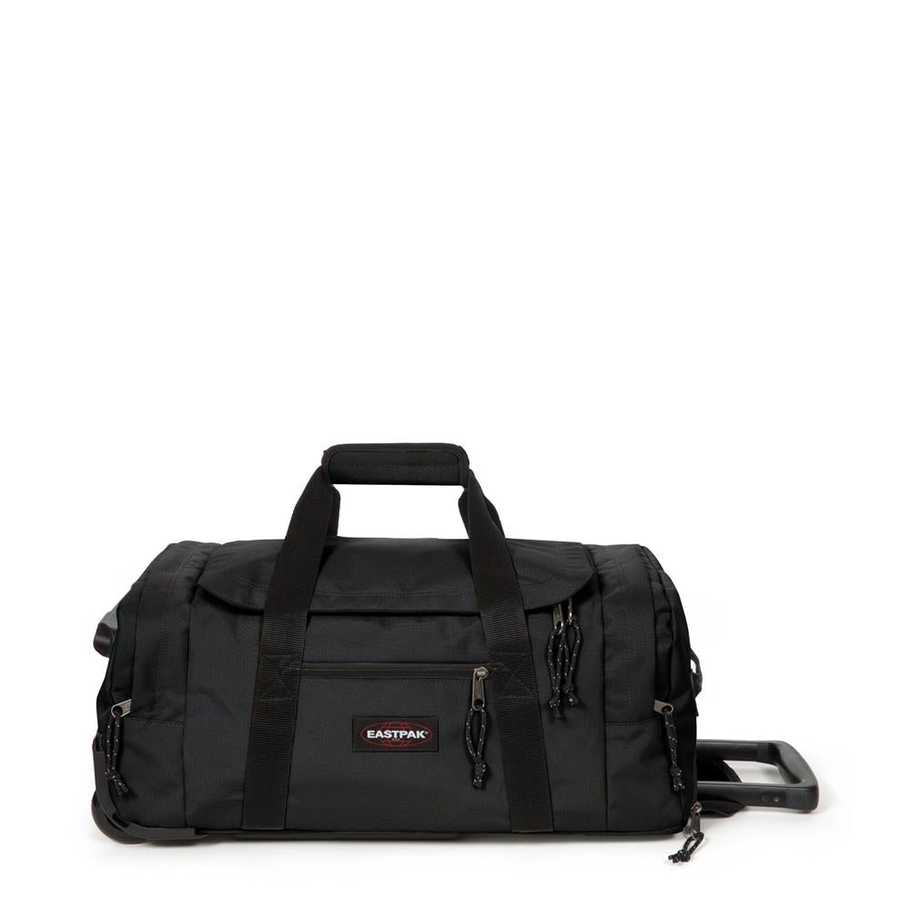 Eastpak LEATHERFACE S +, Kleine Reisetasche, Black (schwarz), 41L, mit 2 Rädern