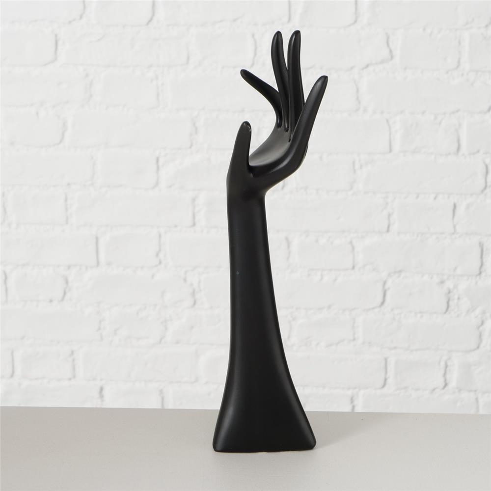 BOLTZE Schmuckhalter Hand in Schwarz, Schmuckständer für Ketten, Ringe, Armbänder