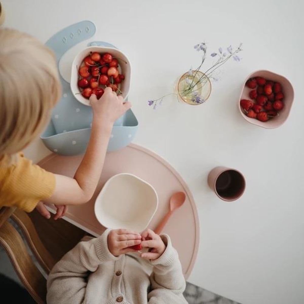 Mushie Silikon-Platzdeckchen, Blush, Tischset, BPA-frei