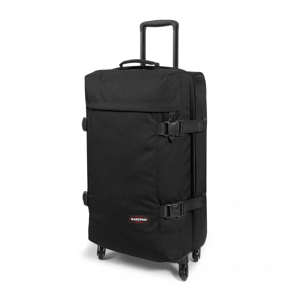 Eastpak TRANS4 M, Reisetrolley, Black (schwarz), 68L, Rollkoffer mit 4 Rädern und TSA-Schloss