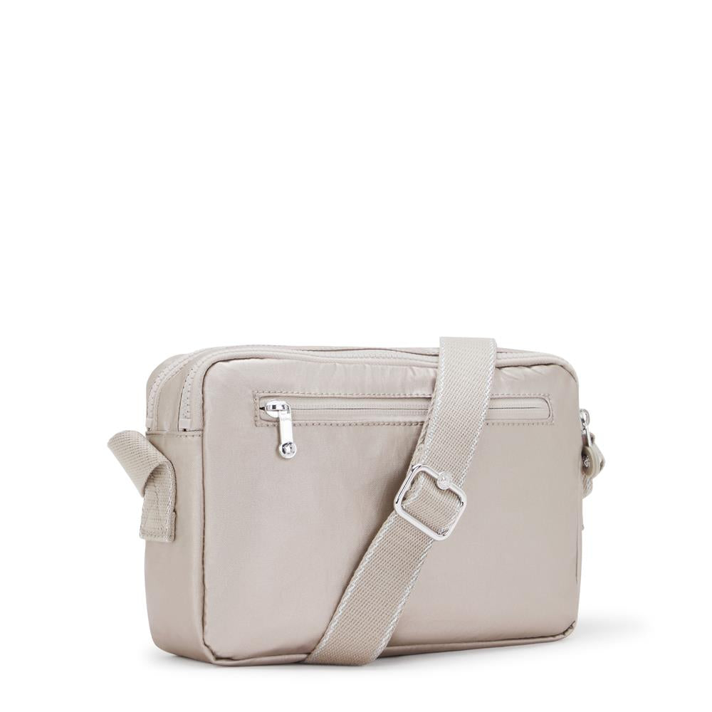 Kipling ABANU M, Mittelgroße Umhängetasche, Metallic Glow (beige), 4L, Schultertasche