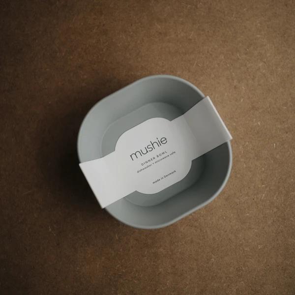 Mushie Kinderschüssel 2er Set, Cloud, quadratisch, BPA-frei