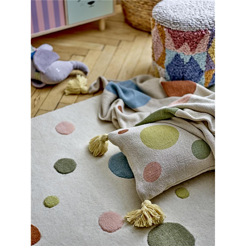 Bloomingville MINI Clennie Decke, gepunktet, Recycelte Baumwolle, Kinderzimmer, dänisches Design