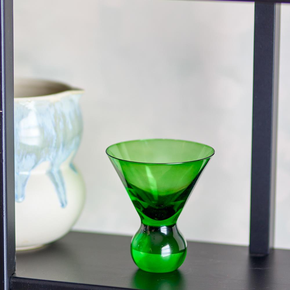 Bloomingville Corliss Cocktailglas aus Glas in Grün 165 ml – 4er Set für Tischdeko