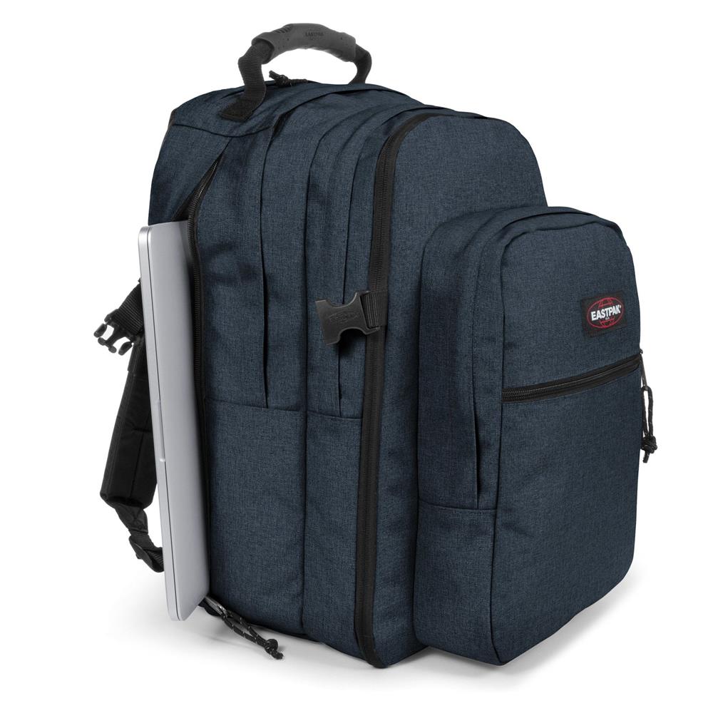 Eastpak TUTOR, Großer Rucksack, Triple Denim (blau), 39L, mit Flaschenhalter und Laptopfach