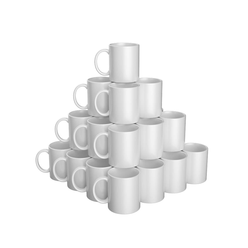 Cricut Keramiktassen in Weiß Blank 350ml 36 Stück, Rohling für Mug Press