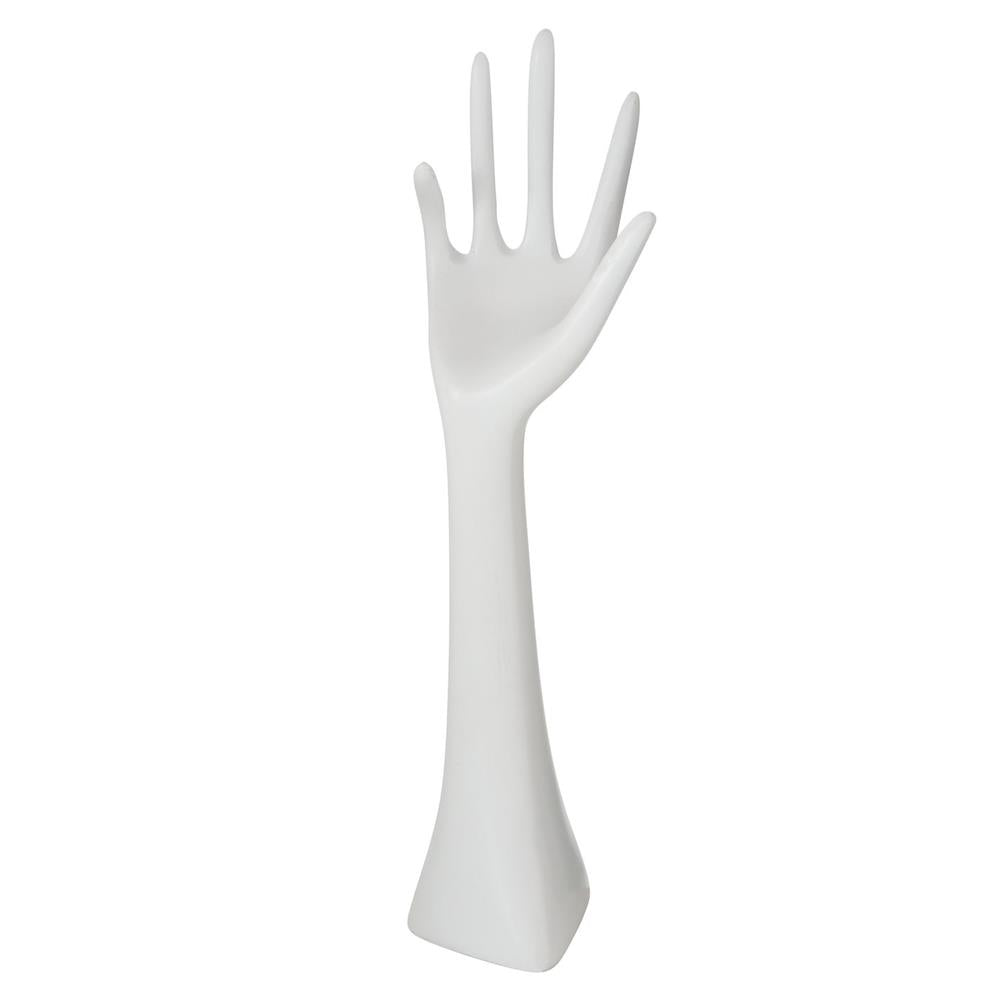 BOLTZE Schmuckhalter Hand in Weiß, Schmuckständer für Ketten, Ringe, Armbänder