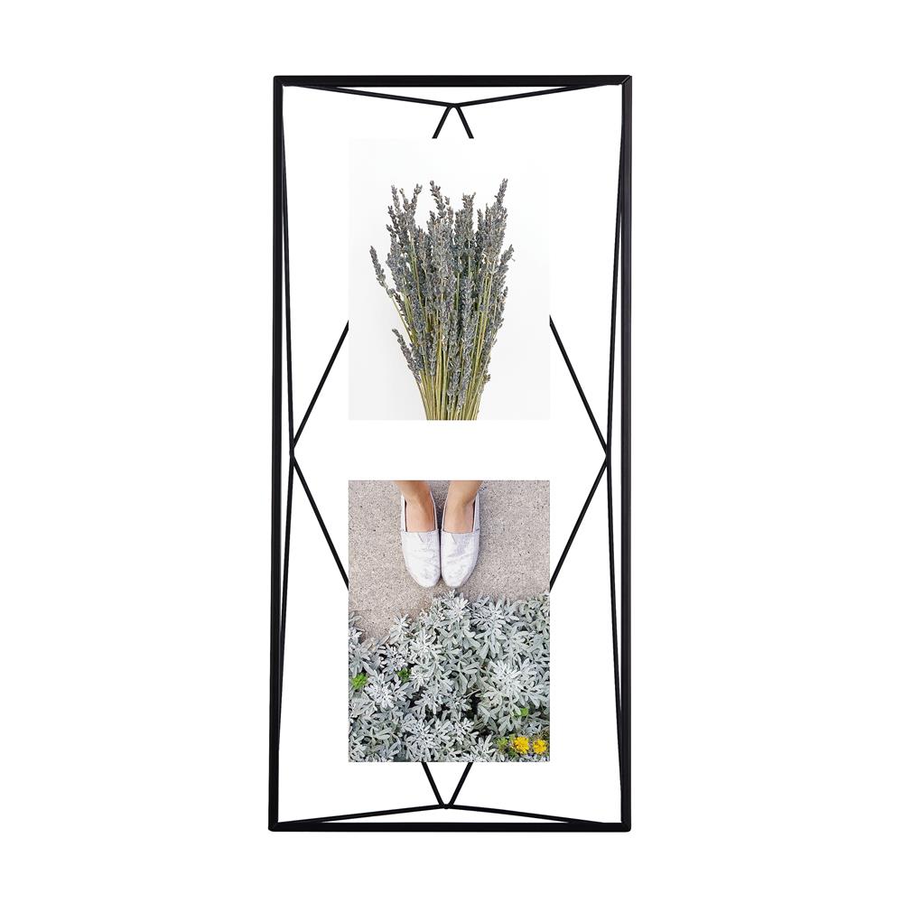 Umbra Prisma Geometrischer Bilderrahmen 48 x 23 x 8 cm zum Aufhängen oder Aufstellen Schwarz