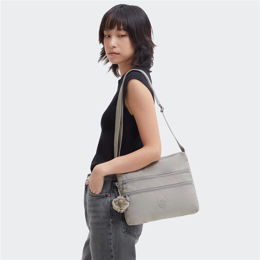 Kipling ALVAR, Mittelgroße Umhängetasche, Grey Gris (grau), 5L, Schultertasche