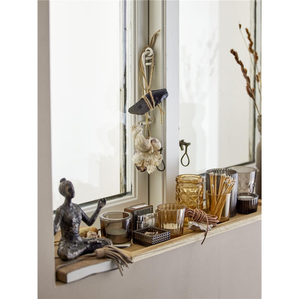 Bloomingville Sanga Teelichthalter Set 10-teilig Braun Holztablett Teelichtgläser dänisches Design