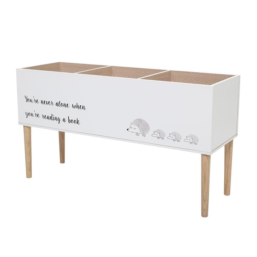 Bloomingville MINI Salam Bücherregal Standregal Igel Weiß 90 cm Kinderzimmer Spielzeugkiste Aufbewahrung