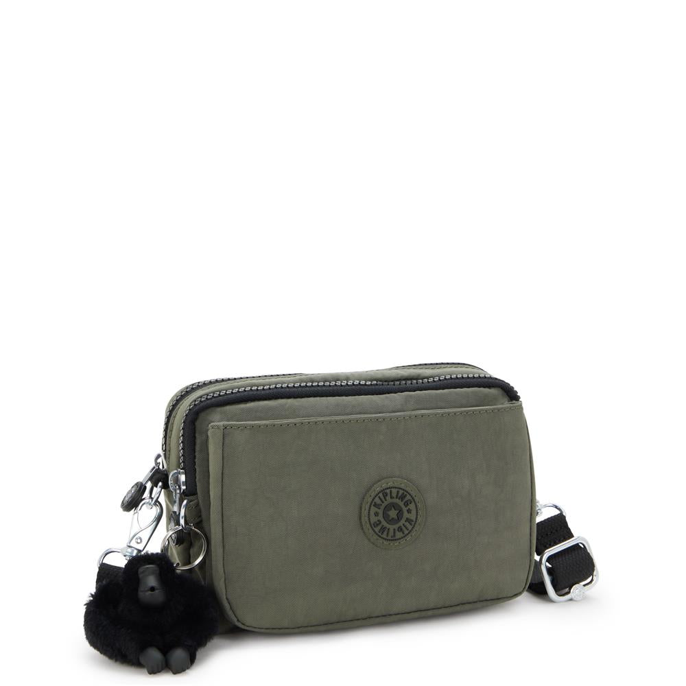 Kipling ABANU MULTI, 2-in-1-Crossbody- und Bauchtasche, Green Moss (grün), Schultertasche