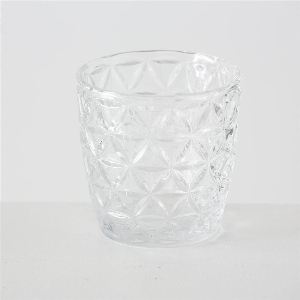 BOLTZE Windlicht Marilu 4er Set Glas Transparent Rund 7,5 x 7,5 cm