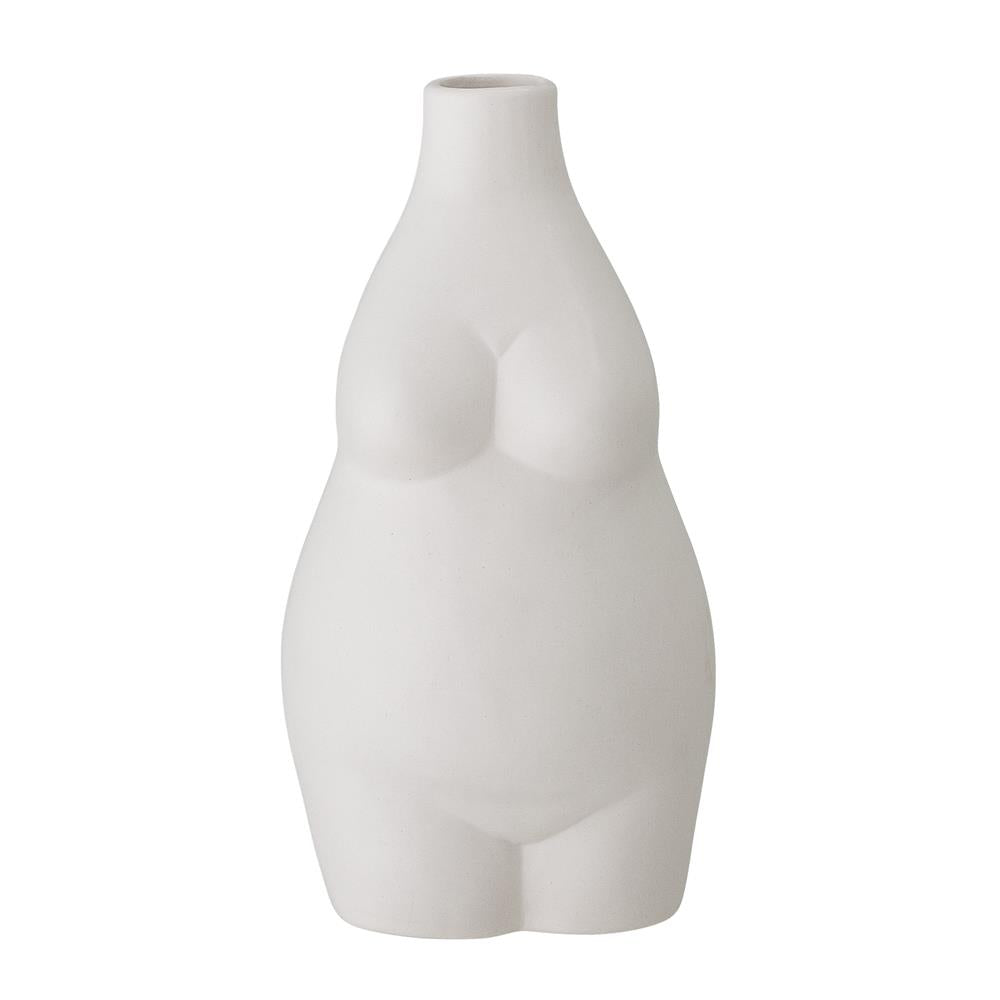 Bloomingville Elora Vase Body Weibliche Form Weiß Dekokrug Dekovase Blumenvase dänisches Design