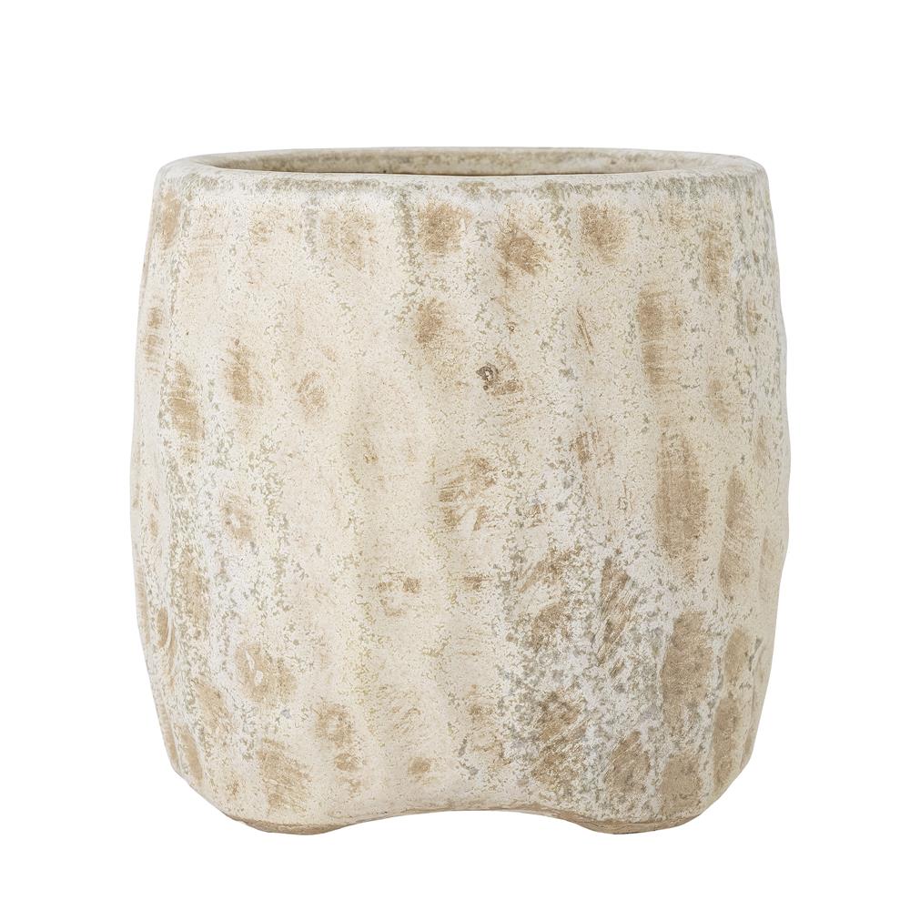 Bloomingville Mawni Deko-Blumentopf in Naturfarben, D14xH14 cm aus Terrakotta