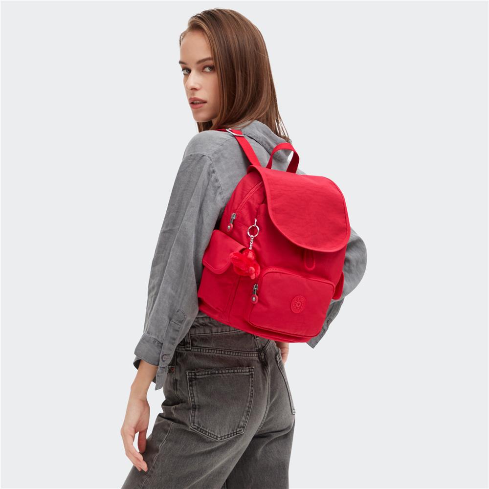 Kipling CITY PACK S, Kleiner Rucksack, Red Rouge (rot), 9L, Kompakt & Stylisch