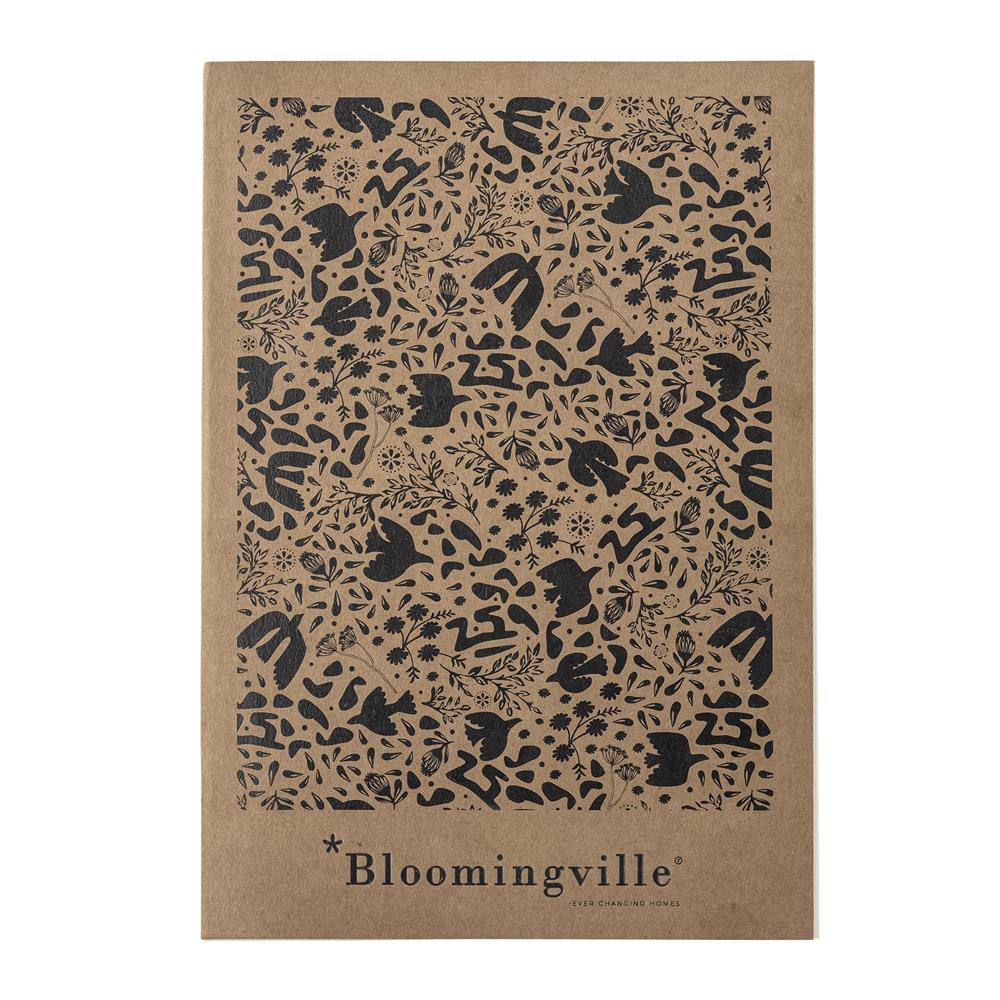 Bloomingville Anniversary Notizbuch Braun Papier 14,5x21cm