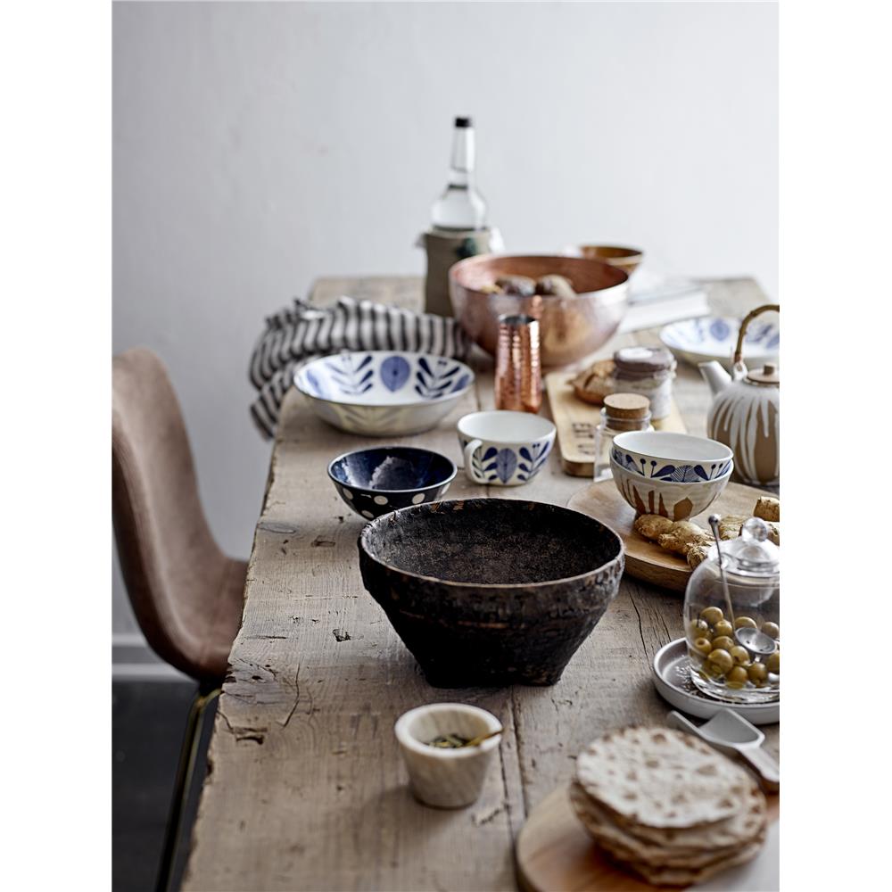 Bloomingville Camellia Schale blau/weiß 370ml Porzellan Müslischale Suppenschüssel dänisches Design