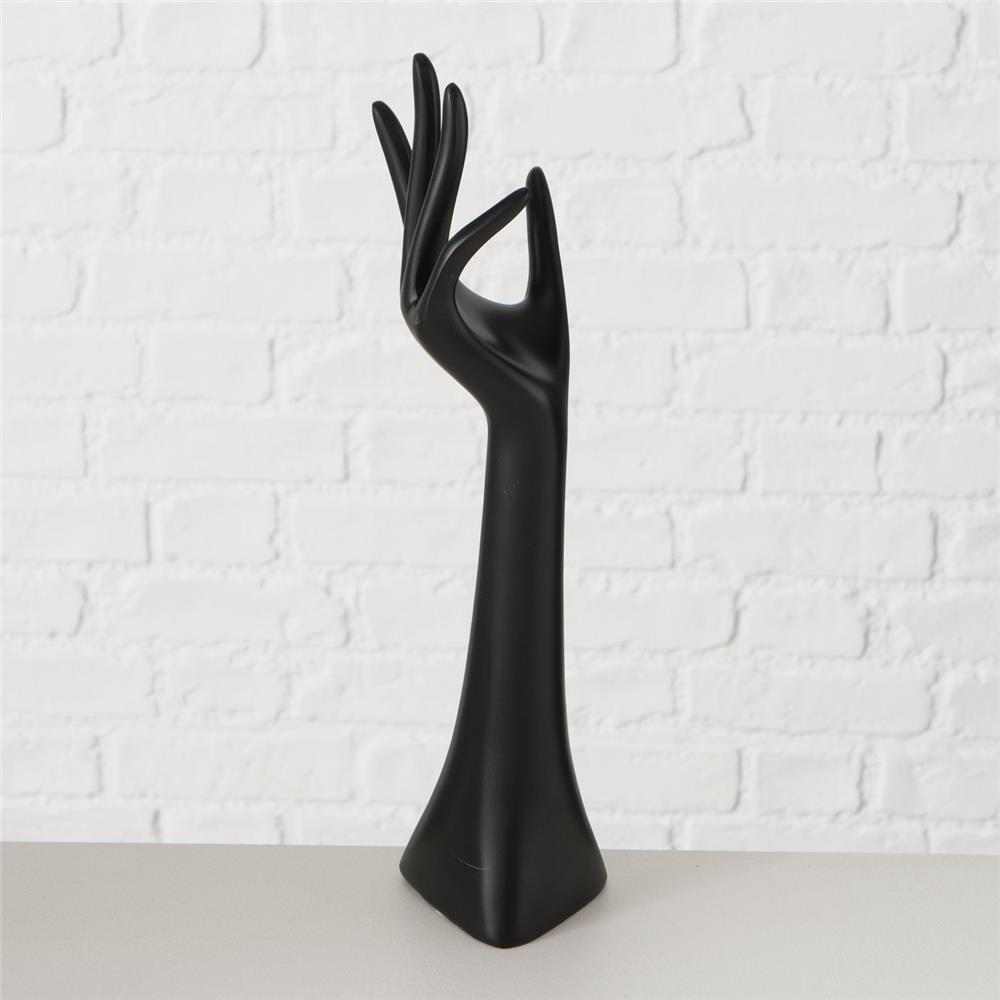 BOLTZE Schmuckhalter Hand in Schwarz, Schmuckständer für Ketten, Ringe, Armbänder