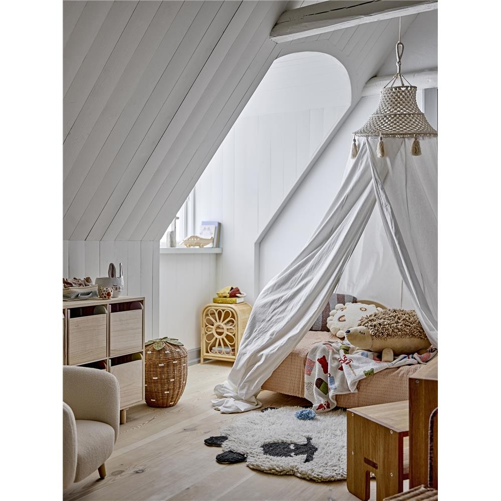 Bloomingville MINI Hugh Baldachin mit kleinen Bommeln, Baumwolle, Betthimmel für Kinderbett