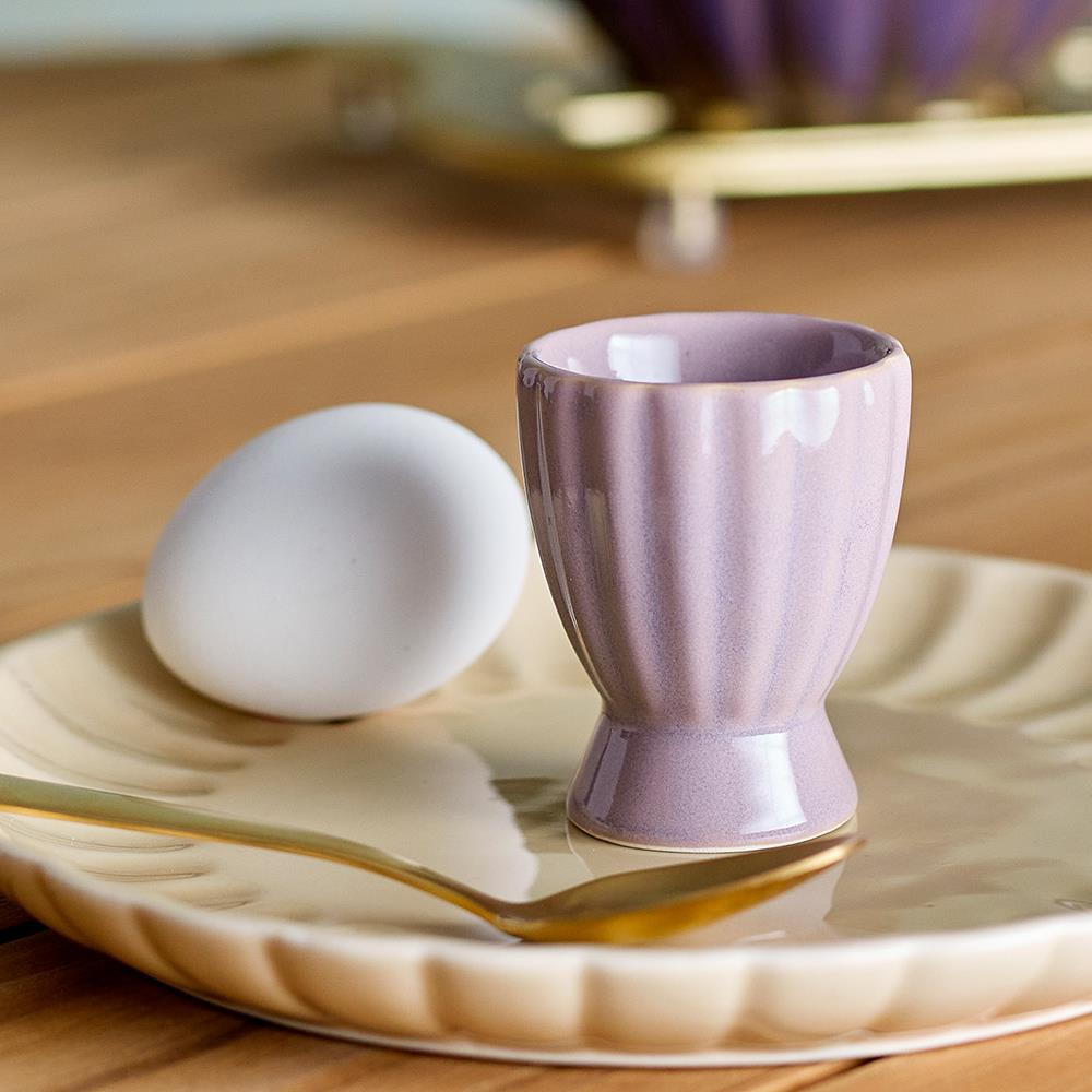 Bloomingville Latina Eierbecher, Rose, Steingut, dänisches Design