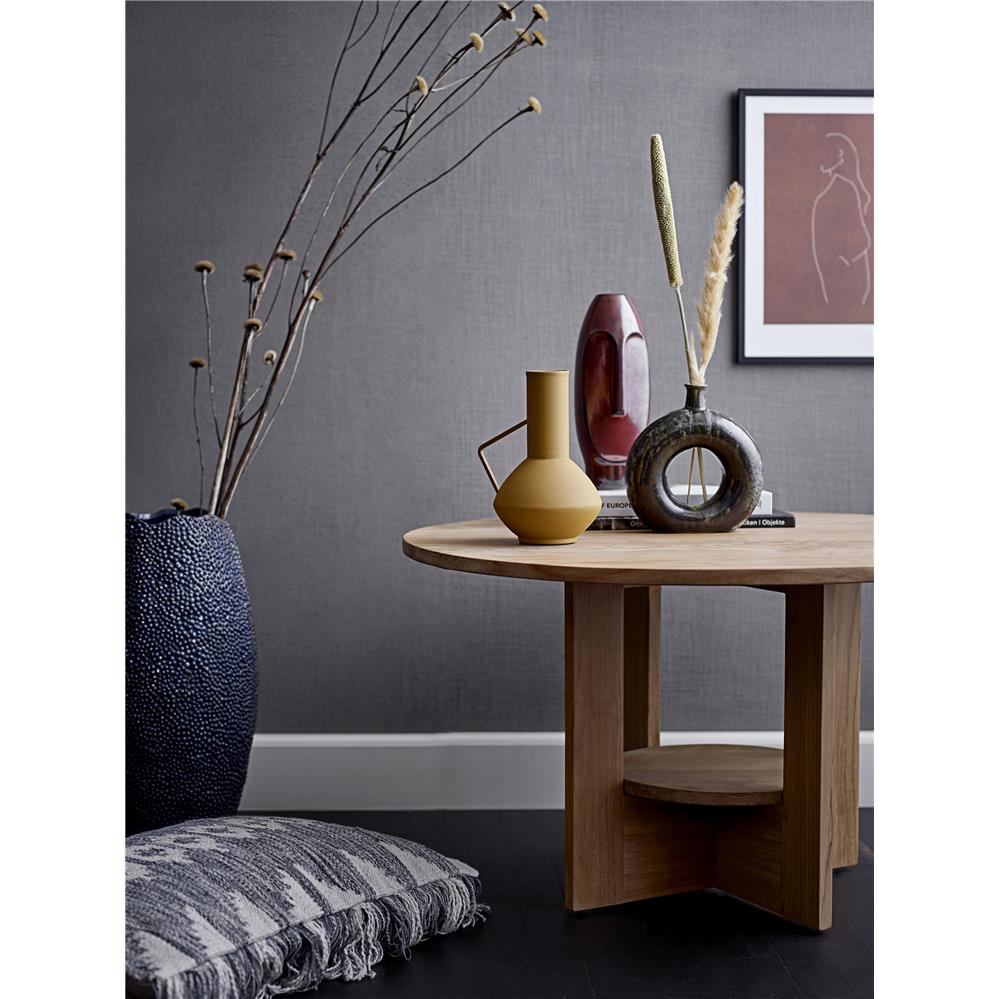 Bloomingville Daviid Vase Braun Steingut 10,5 x 26 cm Dekovase Blumenvase