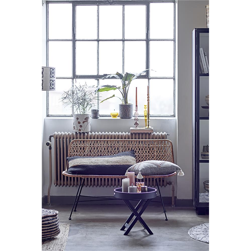 Bloomingville Freya Beistelltisch Schwarz Gummibaum 40 x 39 cm Ablage Holztisch