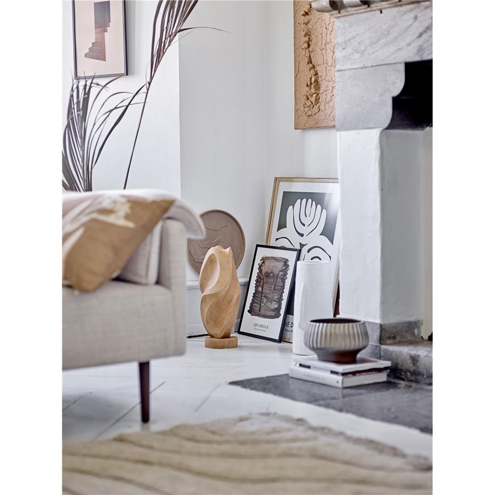 Bloomingville Assie Blumentopf in Grau aus Steingut, mit modernem Muster, dänisches Design