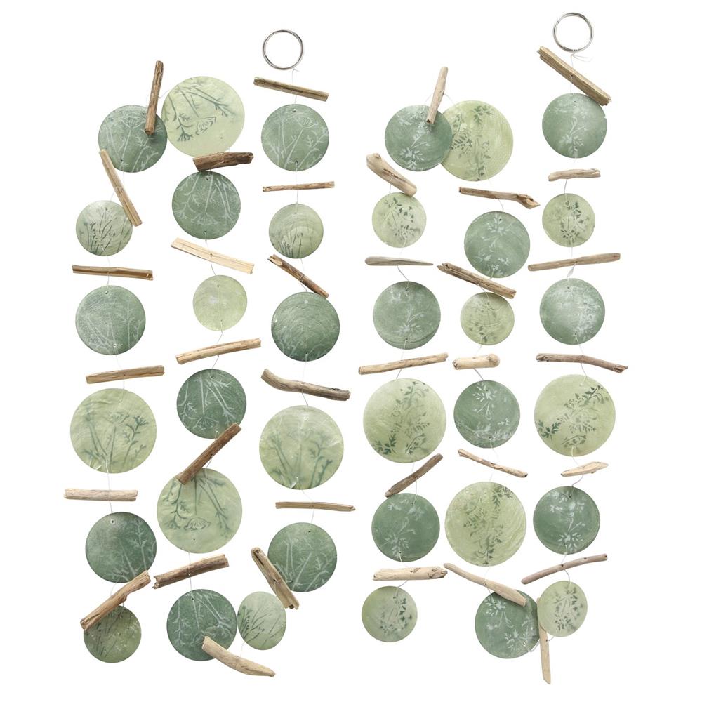 BOLTZE Capiz-Girlande Fine 180cm Muscheln Floral Blumen Hängedekoration | 1 Stück zufällige Variante