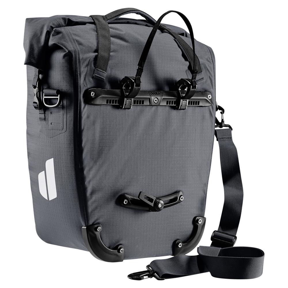deuter Weybridge, Fahrradtasche, graphite (grau), 25L+5L, mit Bagfix-Halterung