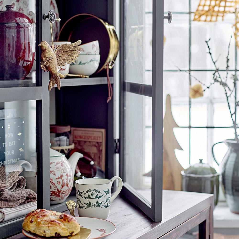 Bloomingville Beth Teekanne – mit Weihnachtsmotiven in Rot/Grün, dänisches Design