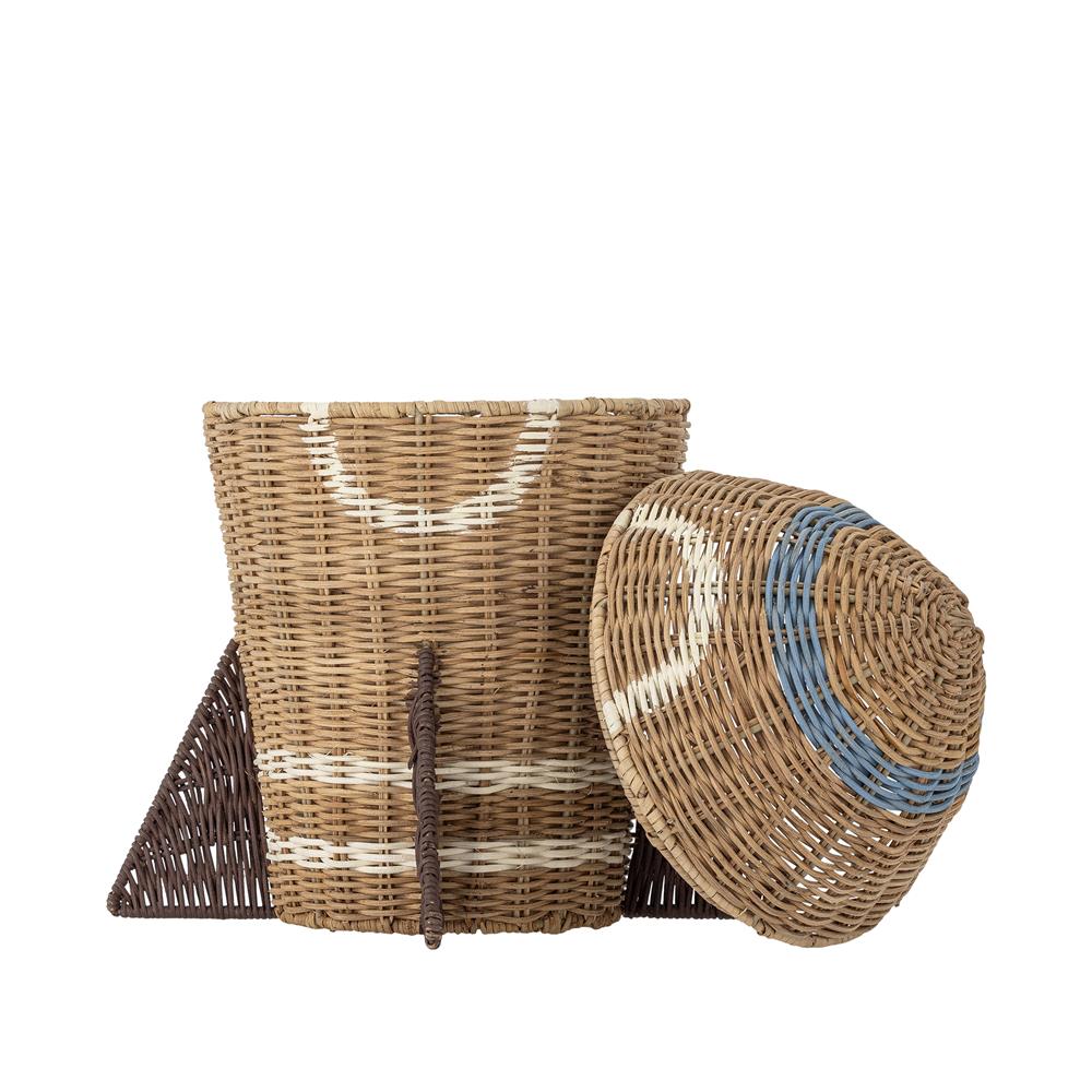 Bloomingville MINI Space Korb mit Deckel Natur Rattan Durchmesser 31cm