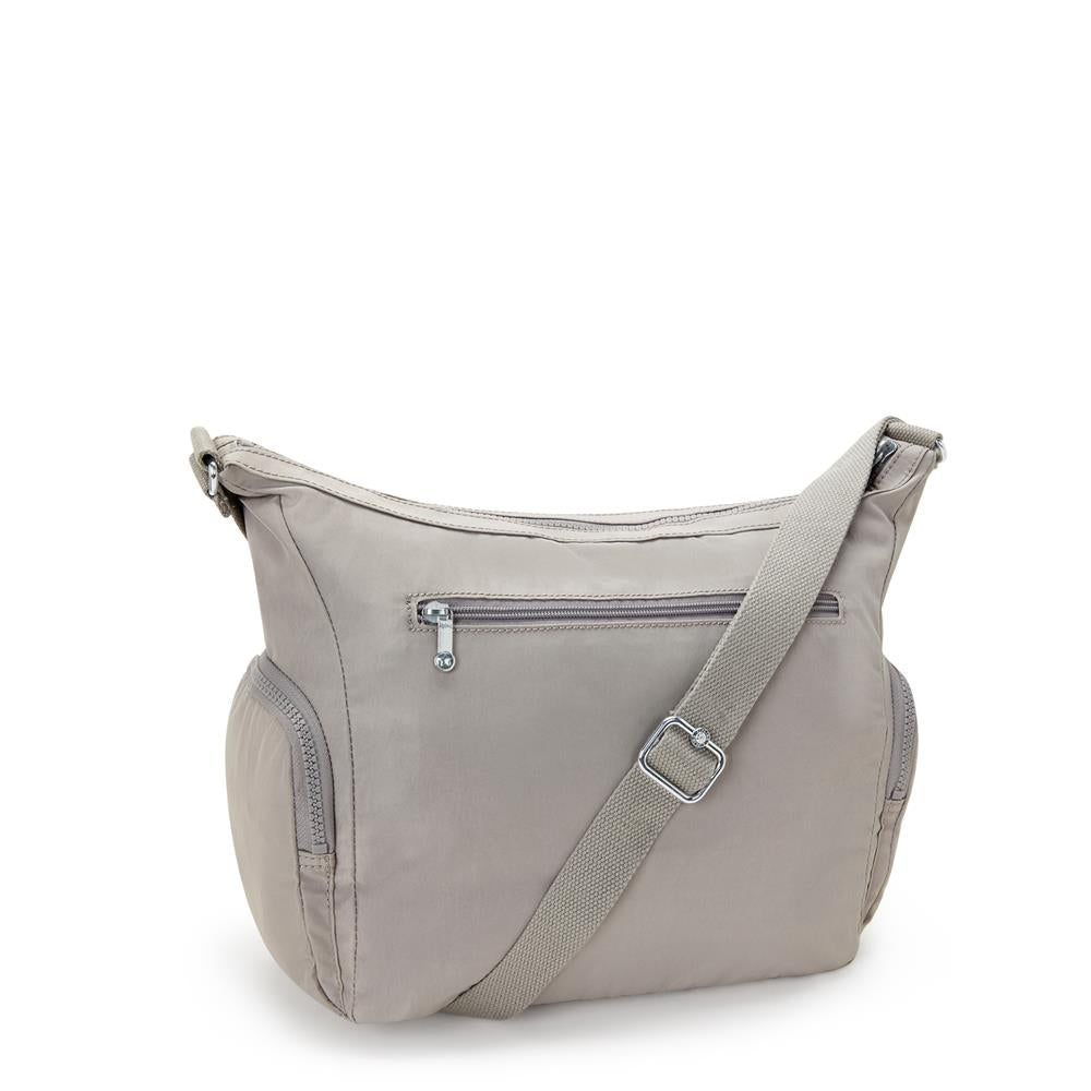 Kipling GABBIE M, Mittelgroße Umhängetasche, Grey Gris (grau), Schultertasche mit Reißverschluss