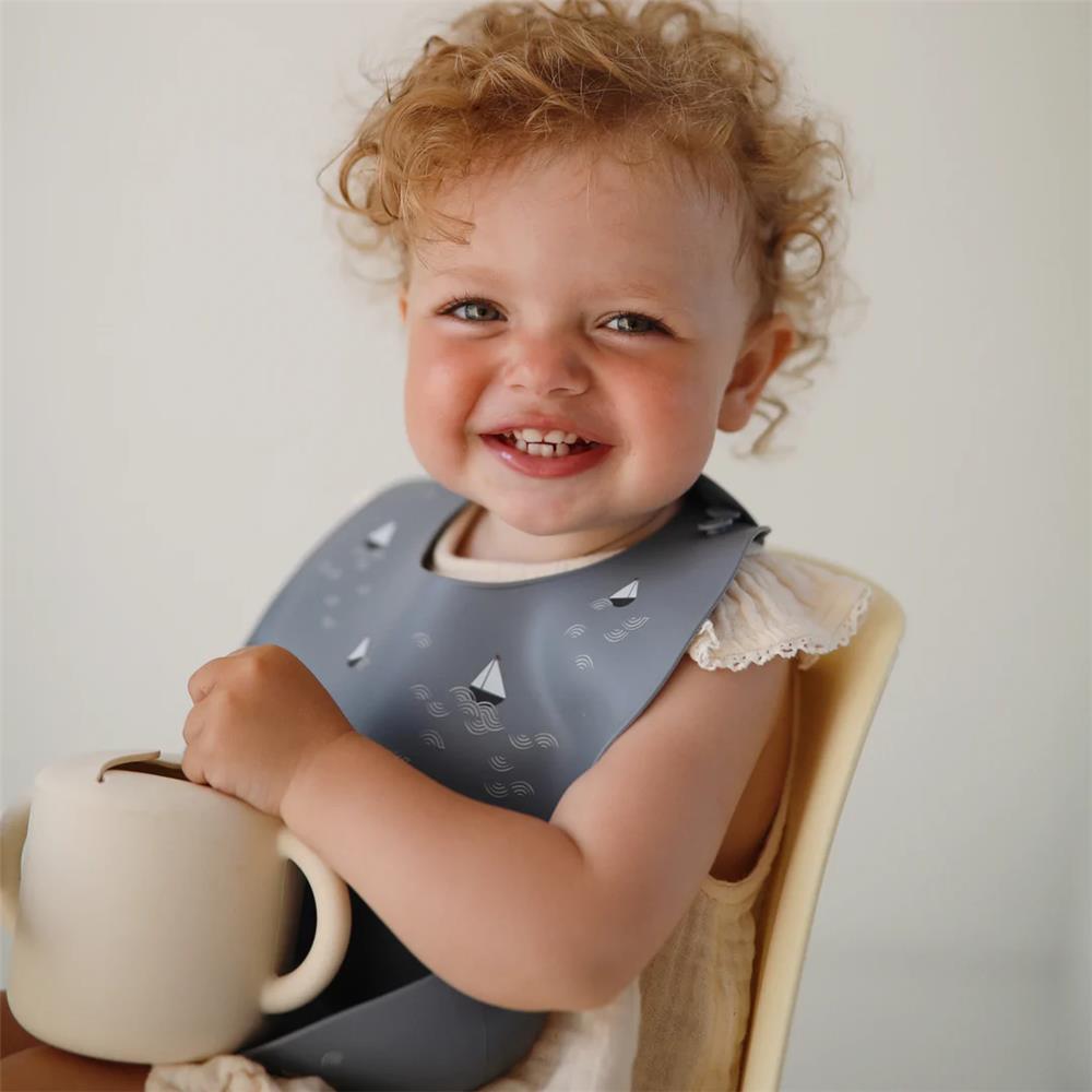 Mushie Snackbecher, Ivory, aus Silikon, BPA-frei