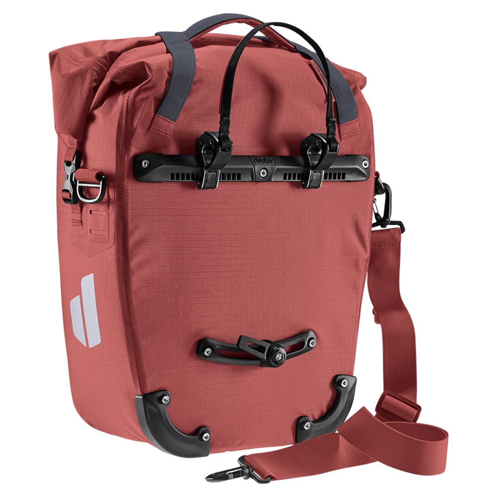 deuter Weybridge, Fahrradtasche, redwood (rot), 20L+5L, mit Bagfix-Halterung