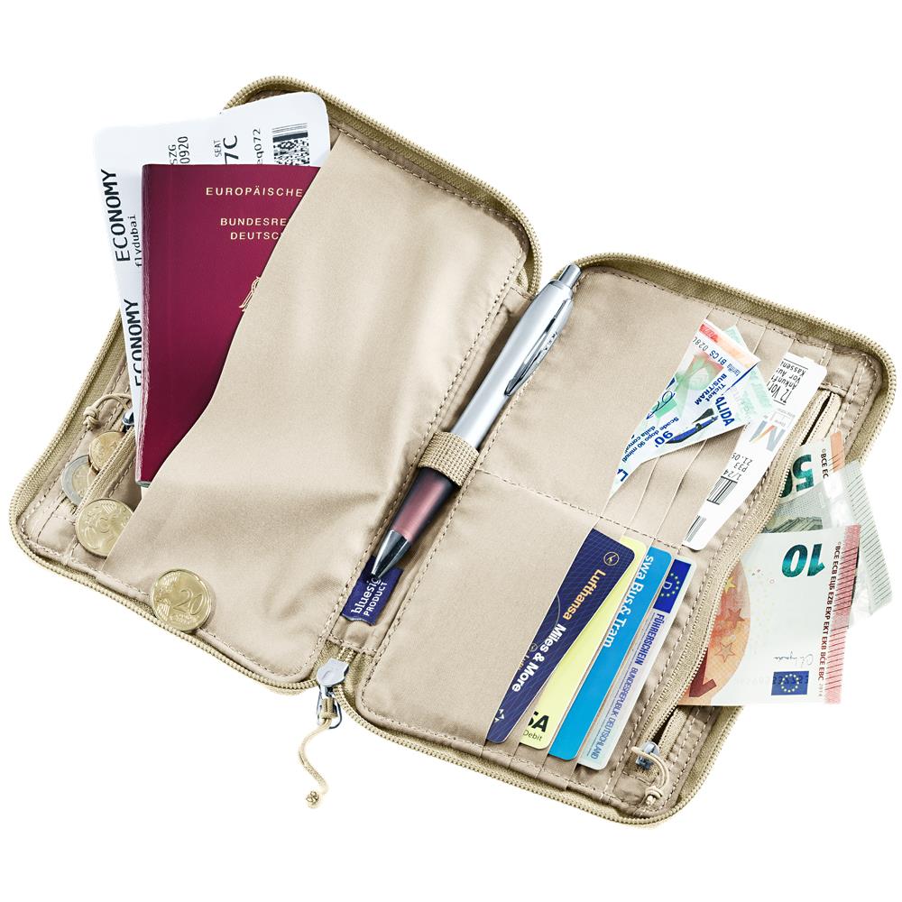 deuter Travel Wallet, Reiseetui, desert (beige), Geldbörse, Portemonnaie