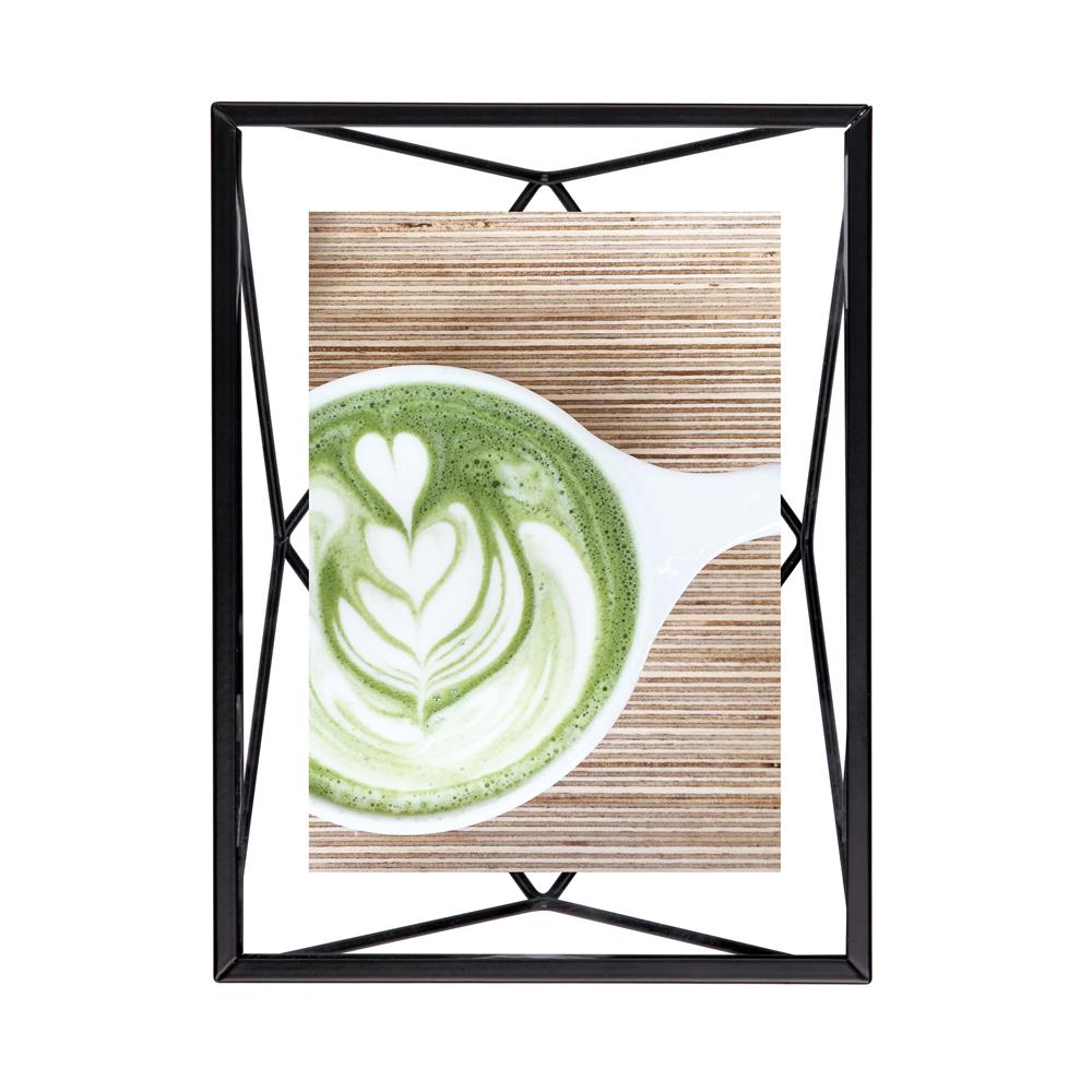 Umbra Prisma Geometrischer Bilderrahmen 20 x 15 x 7 cm zum Aufhängen oder Aufstellen Schwarz