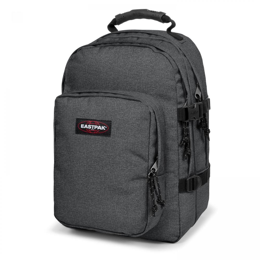 Eastpak PROVIDER, Großer Rucksack, Black Denim (grau), 33L, mit Flaschenhalter und Laptopfach