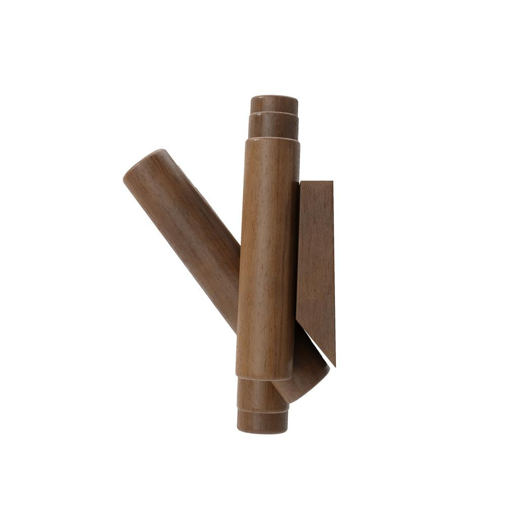 Umbra Picket - Moderne Garderobenleiste mit 5 Garderobenhaken, Walnuss Antik, aus Kiefernholz