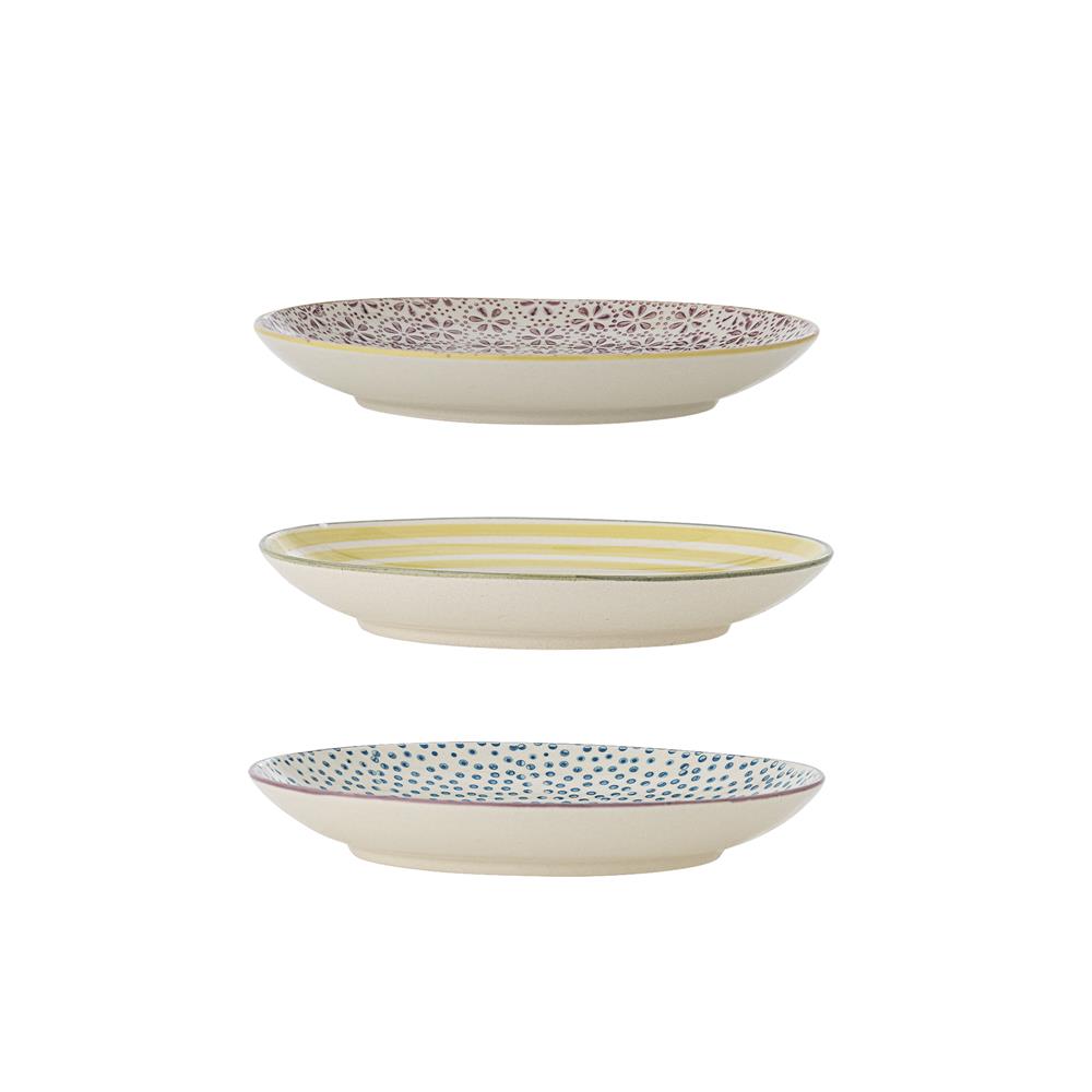Bloomingville Patrizia Teller, 3er Set, 16cm, Steingut, dänisches Design