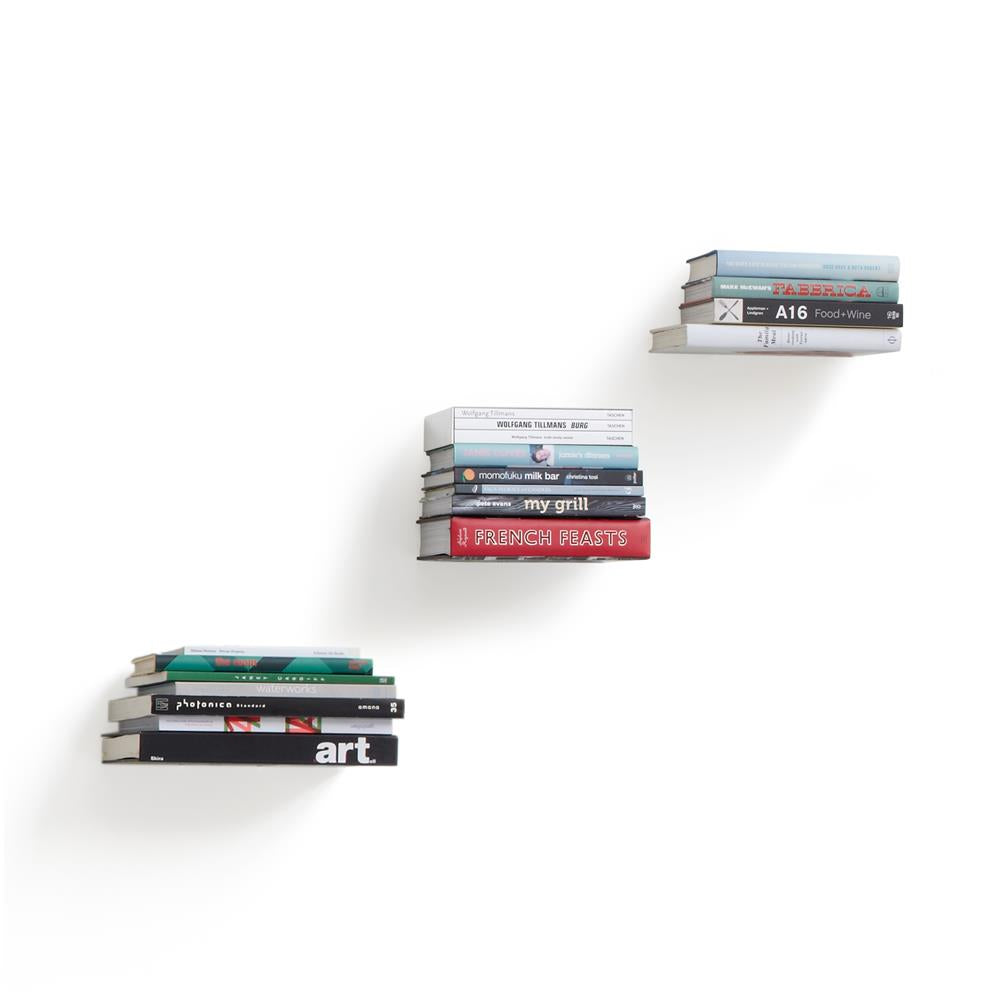 Umbra Conceal Unsichtbares Bücherregal 3er-Set Stahl 14 x 13 x 14 cm Wandregal
