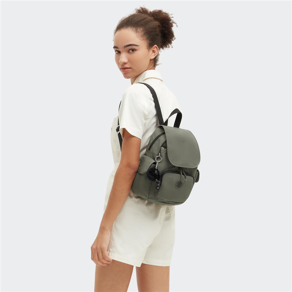 Kipling CITY PACK MINI, Extra kleiner Rucksack, Green Moss (grün), 9L, Kompakt & Stylisch